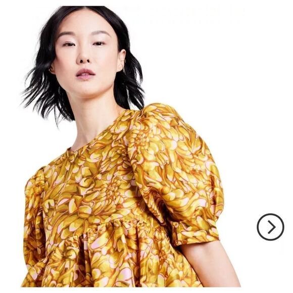 NEW WITH TAGS KIKA VARGAS FOR TARGET MUM FLORAL PUFF SLEEVE MINI DRESS - Picture 3 of 12